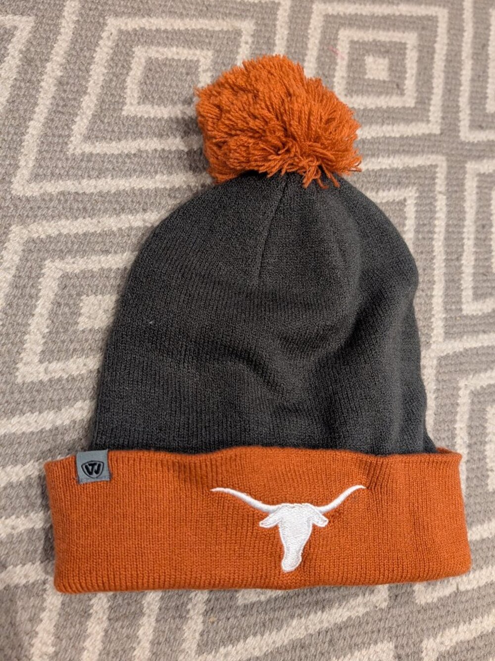 Kids Longhorns University of Texas Beanie Hat Pom